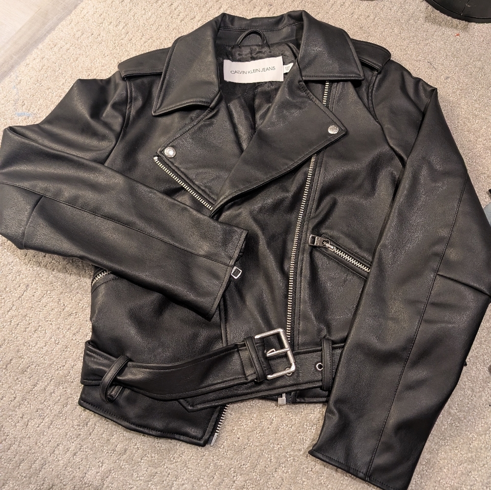 Faux leather jacket